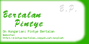 bertalan pintye business card